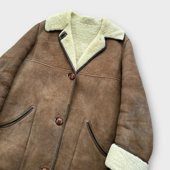 Chaqueta vintage de piel de oveja - mediana