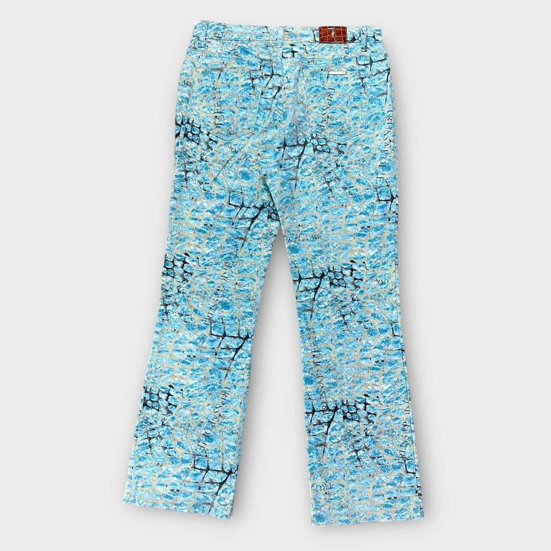 Pantalón Trussardi vintage con estampado de cocodrilo