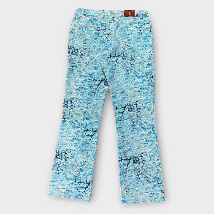 Pantalón Trussardi vintage con estampado de cocodrilo
