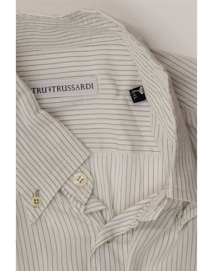 Camisa Hombre Trussardi 3XL Blanco Raya diplomática