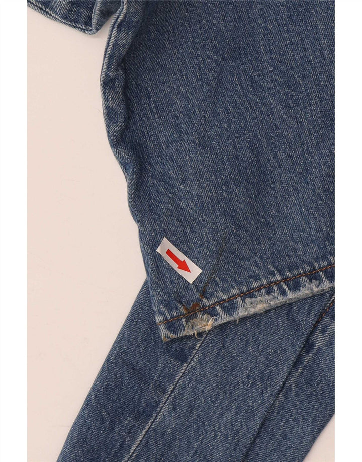 Vaqueros rectos desgastados Ribcage para mujer Levi's W29 L27 Algodón azul