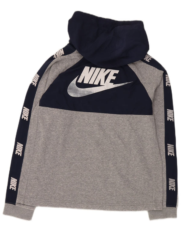 NIKE Jersey con capucha gráfica para niños 13-14 años XL Gris Colorblock Algodón