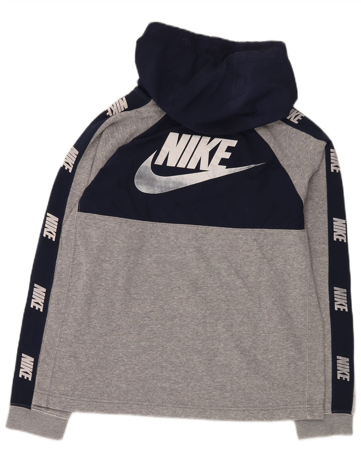 NIKE Jersey con capucha gráfica para niños 13-14 años XL Gris Colorblock Algodón
