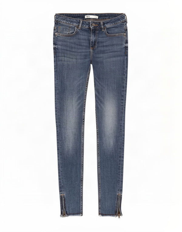 Zara Vaqueros pitillo para mujer EU 38 Small W28 L28 Azul