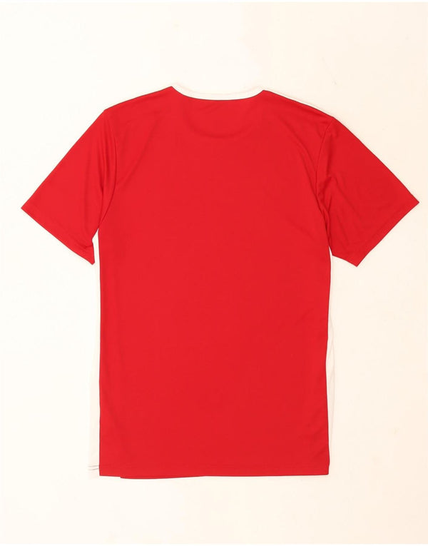 Adidas Hombre Aeroready Camiseta Superior Medio Rojo Colorblock Poliéster