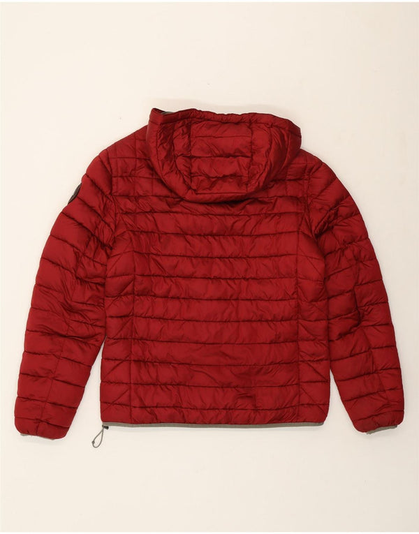 Napapijri Chaqueta acolchada con capucha para hombre UK 40 Large Poliamida burdeos