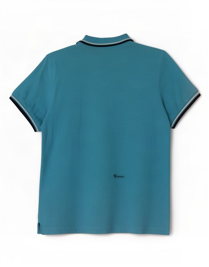 Polo Lotto Hombre De Algodón A Rayas Azul Medio