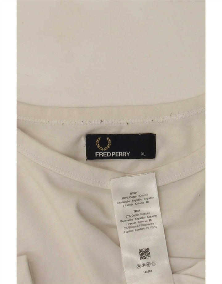 Fred Perry Camiseta Hombre Top XL Blanco Algodón