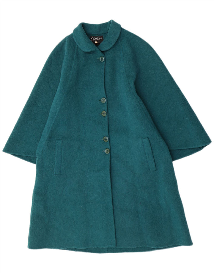 Abrigo Gallara Mujer Oversize Capa IT 42 Lana De Alpaca Verde Medio