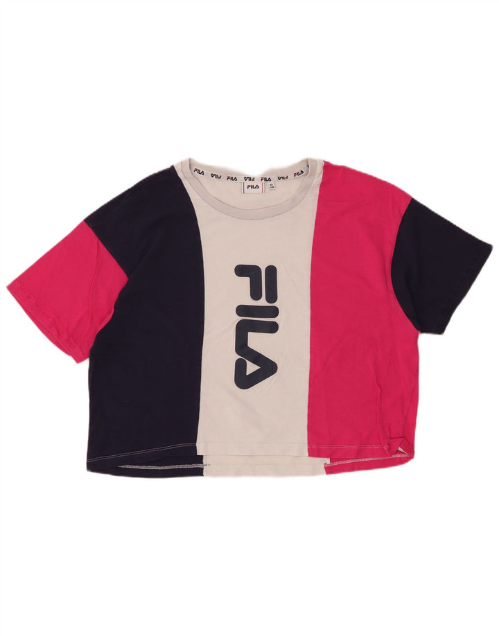FILA Camiseta gráfica para mujer Top IT 42 Medium Multicolor Colourblock