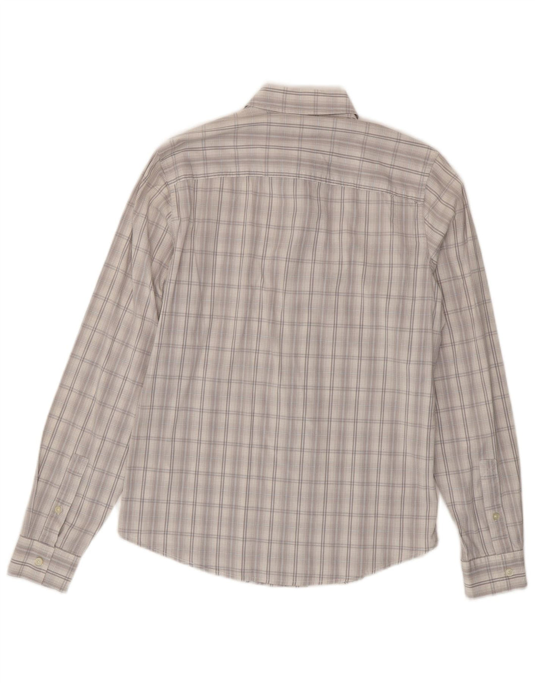 Camisa Calvin Klein Jeans Hombre Algodón A Cuadros Gris Medio