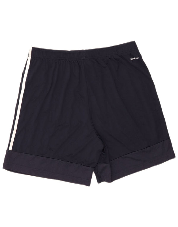 Adidas - Pantalones cortos deportivos para hombre Aeroready de ajuste regular, tamaño grande, poliéster azul marino