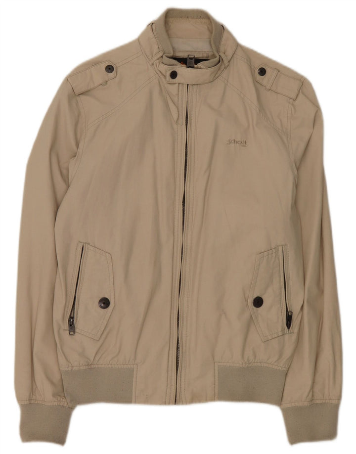 Schott Chaqueta Bomber Militar para Hombre UK 38 Algodón Beige Medio