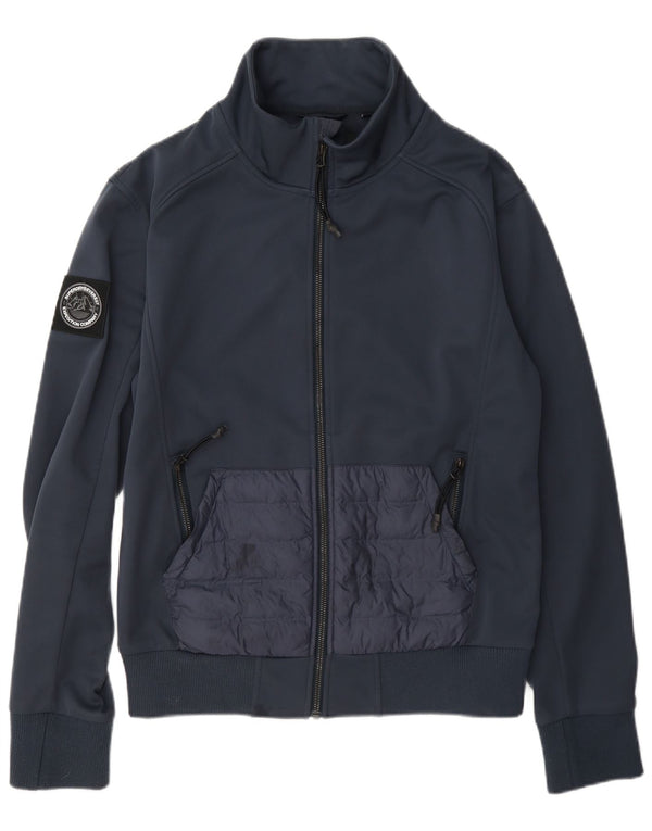 Superdry Hombre Chándal Top Chaqueta Pequeña Azul Marino Poliéster