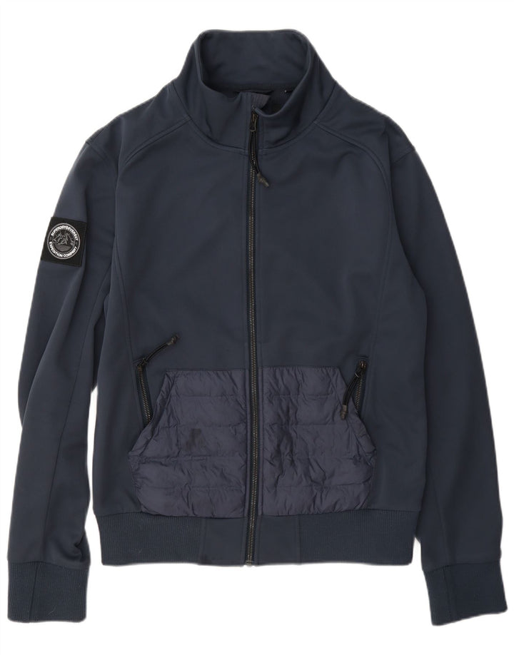 Superdry Hombre Chándal Top Chaqueta Pequeña Azul Marino Poliéster