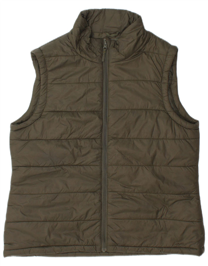 MOUNTAIN WAREHOUSE Womens Padded Gilet UK 14 Large Khaki Polyamide
