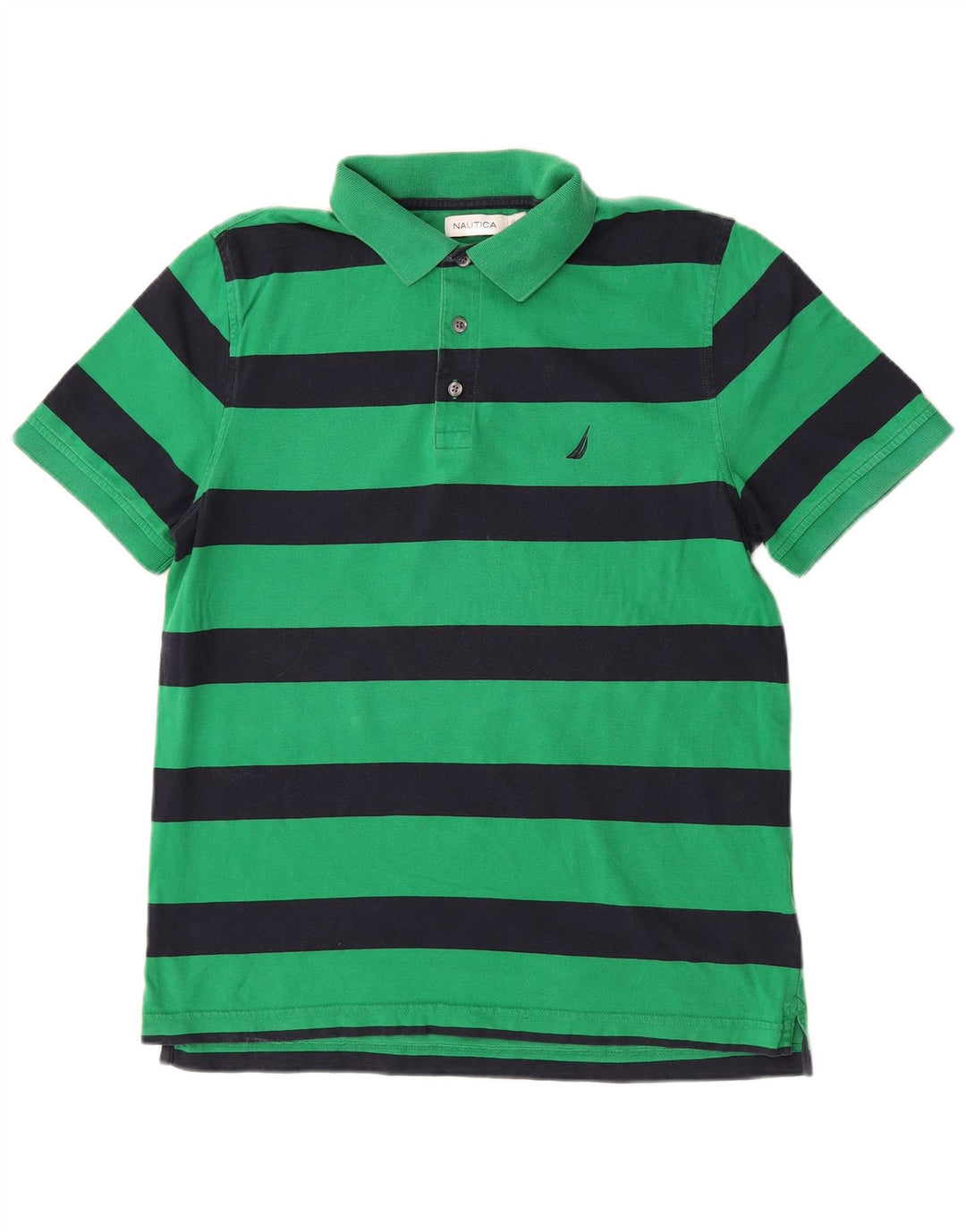 Nautica Polo Hombre Algodón Rayas Verde Medio