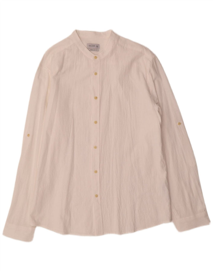 Calliope Camisa Regular Fit para Hombre 2XL Algodón Blanco