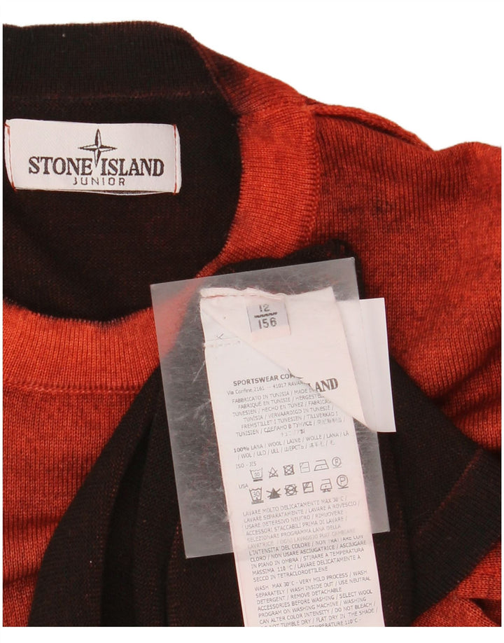 STONE ISLAND Jersey con cuello redondo para niño 11-12 años Lana roja