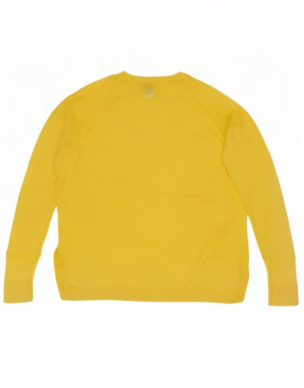 Topshop Jersey extragrande con cuello redondo para mujer UK 8 Small Viscosa amarilla