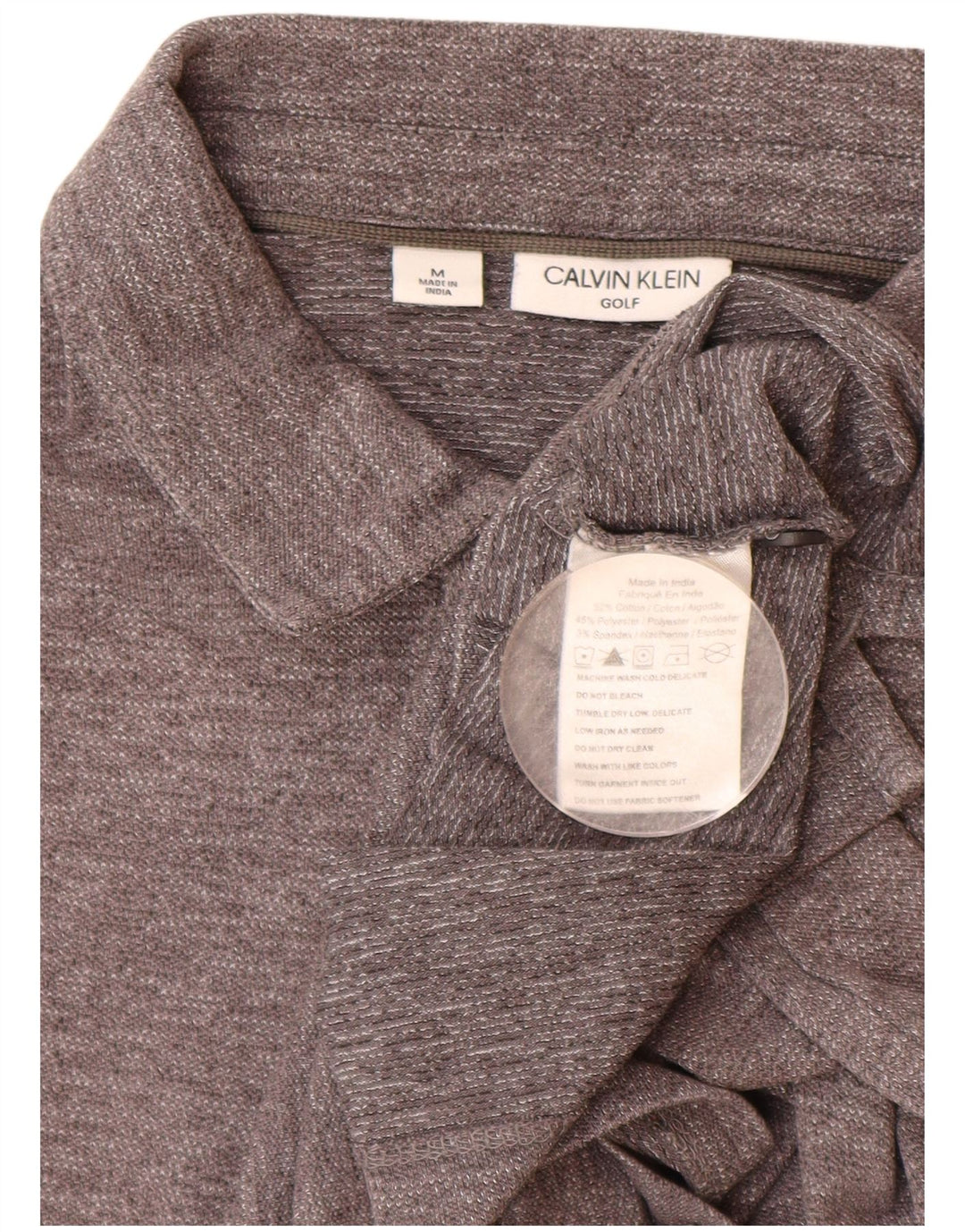 CALVIN KLEIN Polo Hombre Algodón Gris Medio