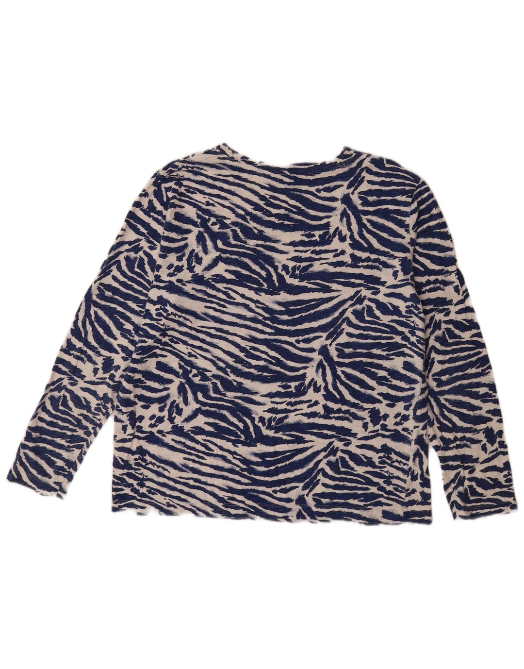 Marks & Spencer Top para mujer de manga larga UK 42 Estampado animal azul marino mediano