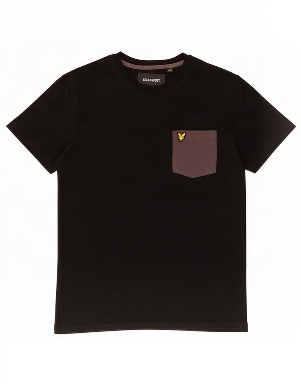 Lyle & Scott Camiseta para hombre Top Small Negro Poliéster