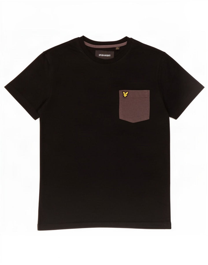 Lyle & Scott Camiseta para hombre Top Small Negro Poliéster