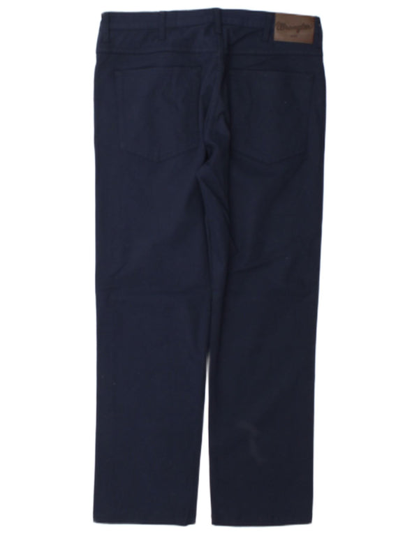 Wrangler Mens Arizona Stretch Straight Casual Trousers W34 L28 Navy Blue