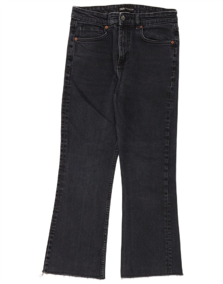 Zara Jeans Cropped Mujer EU 40 Medium W30 L25 Algodón Azul Marino