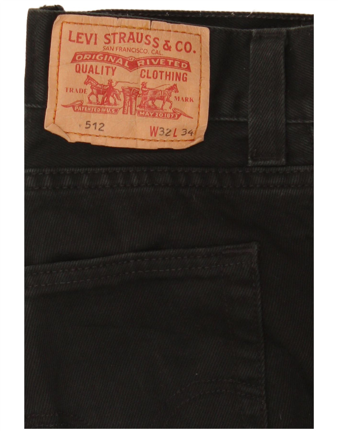 Vaqueros Levi's 512 Slim Tapered para hombre W32 L34 Negro