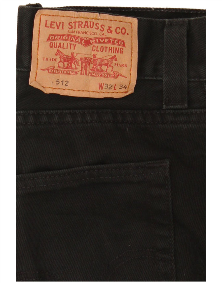Vaqueros Levi's 512 Slim Tapered para hombre W32 L34 Negro