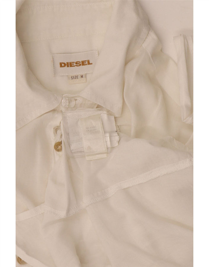 Camisa Diesel Mujer UK 44 Algodón Blanco Mediano