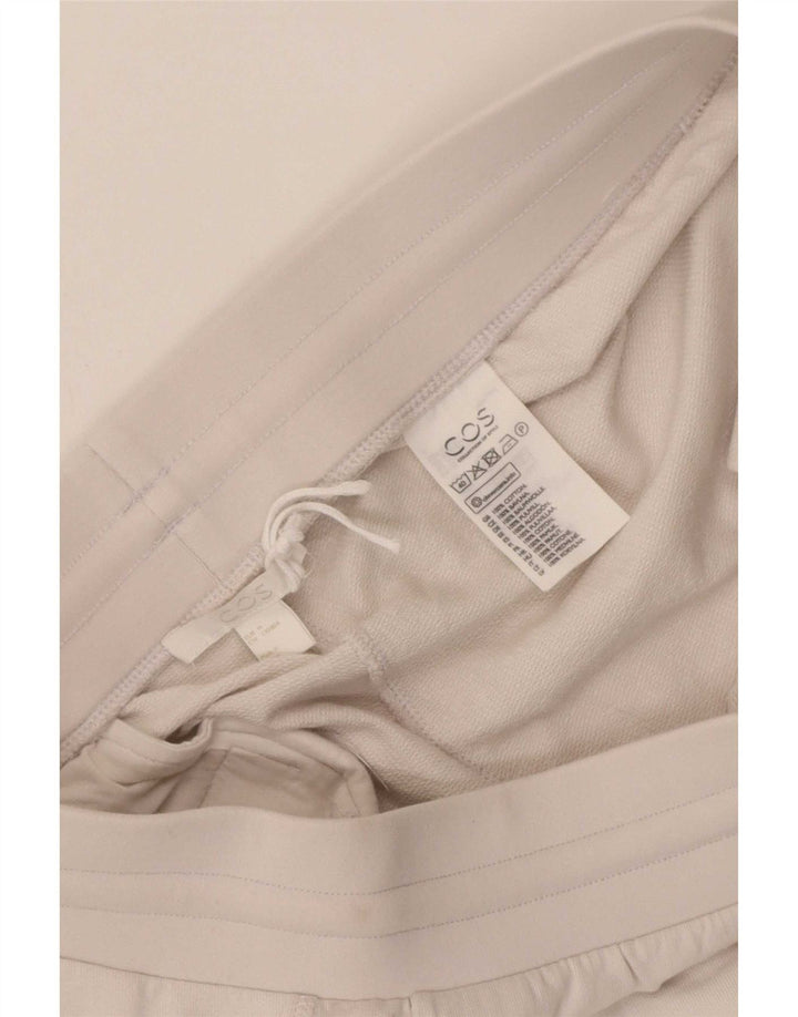 Cos Pantalones de chándal para hombre Joggers medianos de algodón blanco