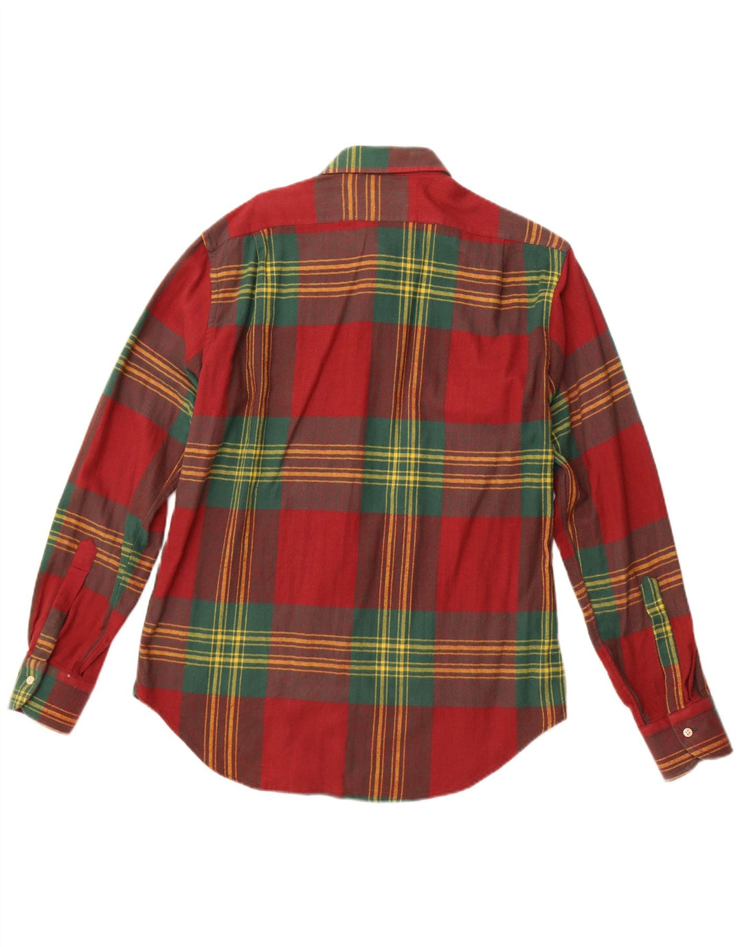 Camisa de franela para hombre MOREAL Talla 40 Algodón a cuadros rojo mediano