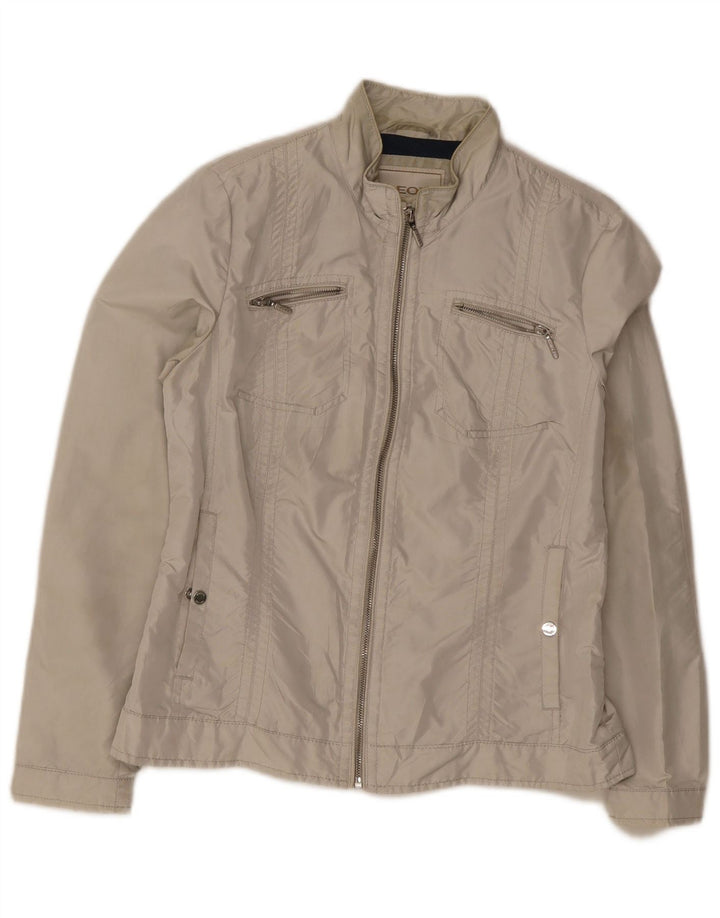 Geox Chaqueta Bomber para Mujer UK 10 Small Gris Poliéster