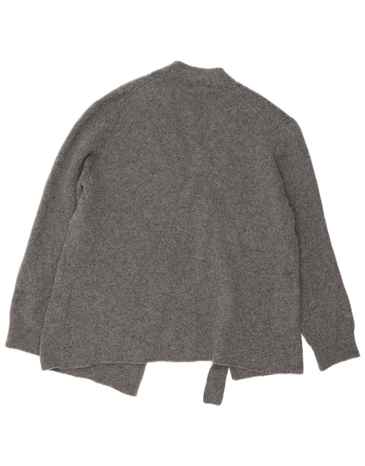 ZARA Suéter tipo cárdigan extragrande para mujer UK 10 Small Grey Cashmere