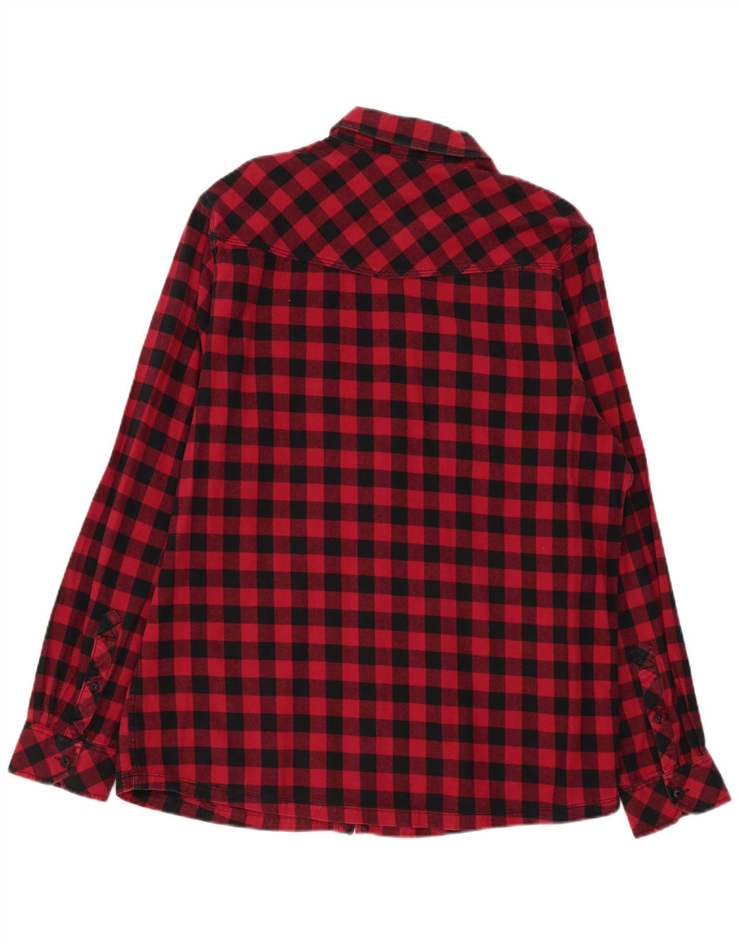 Camisa de franela para hombre Animal XL Algodón a cuadros rojo