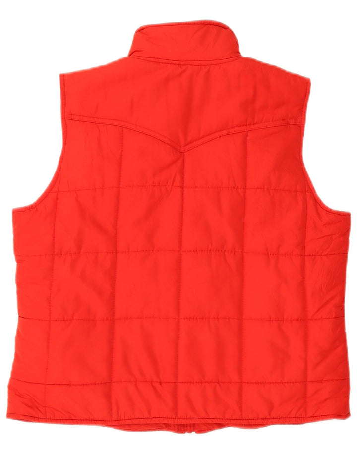 Chaps Chaleco acolchado para mujer UK 40 Grande Poliéster rojo