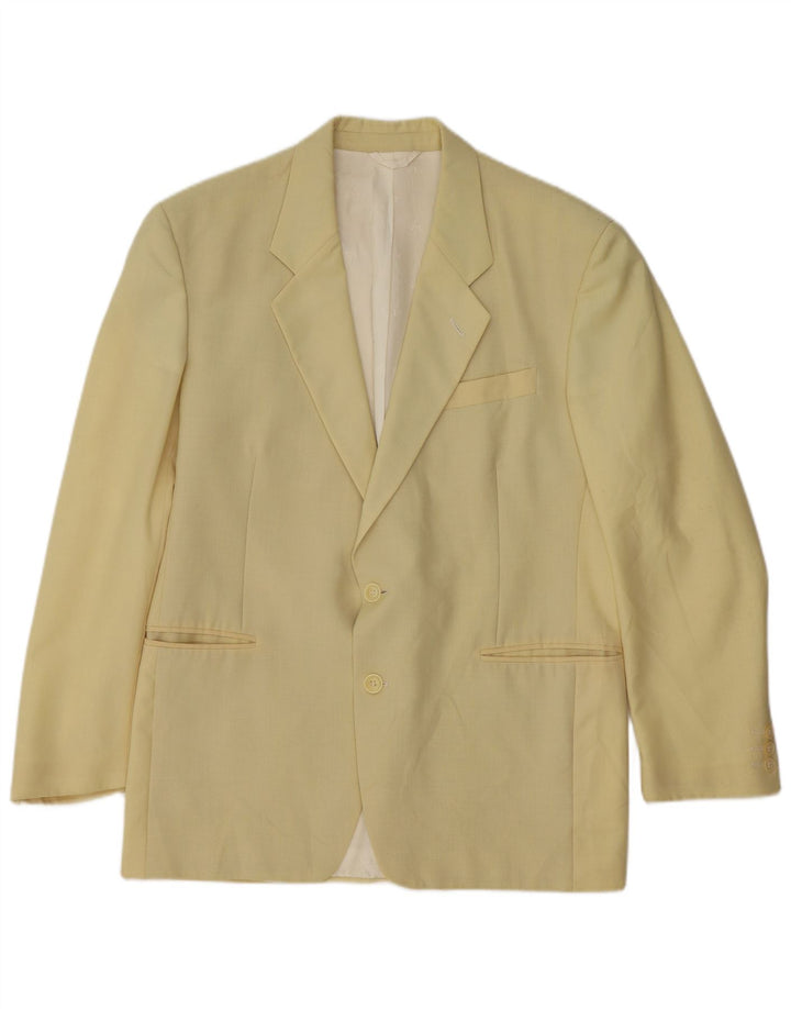 Renato Balestra Chaqueta tipo blazer de 2 botones para hombre IT 50 Lana amarilla grande