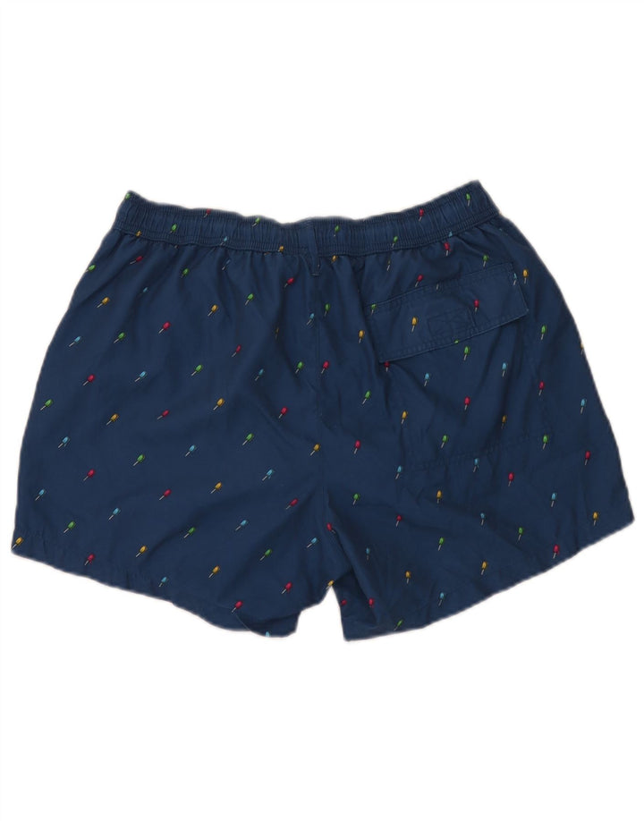 Paul Smith Bañador con estampado abstracto para hombre, talla grande, poliéster, azul marino