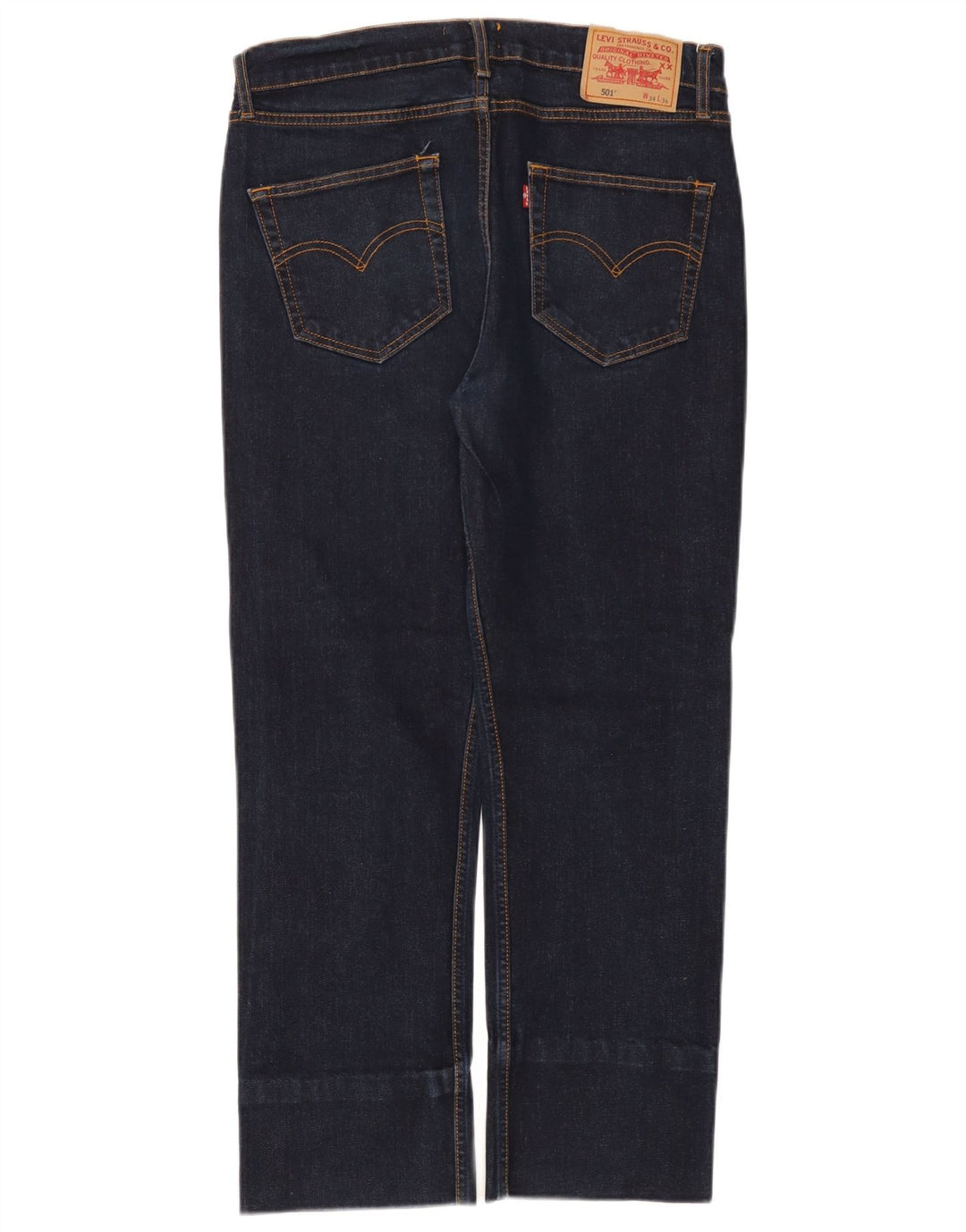 LEVI'S Jeans rectos 501 para hombre W34 L27 Algodón azul marino