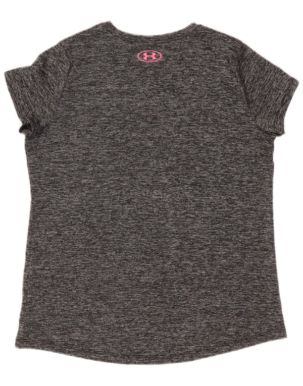 UNDER ARMOUR Camiseta gráfica Heat Gear para niña 13-14 años XL Gris