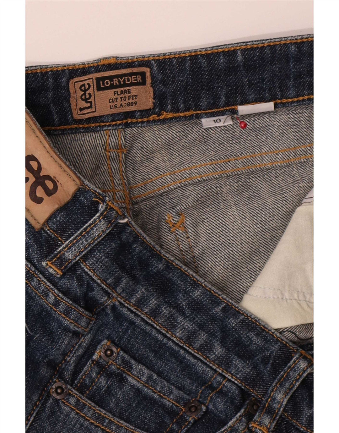 Lee Vaqueros acampanados Ryder para mujer US 10 Grande W30 L32 Azul marino