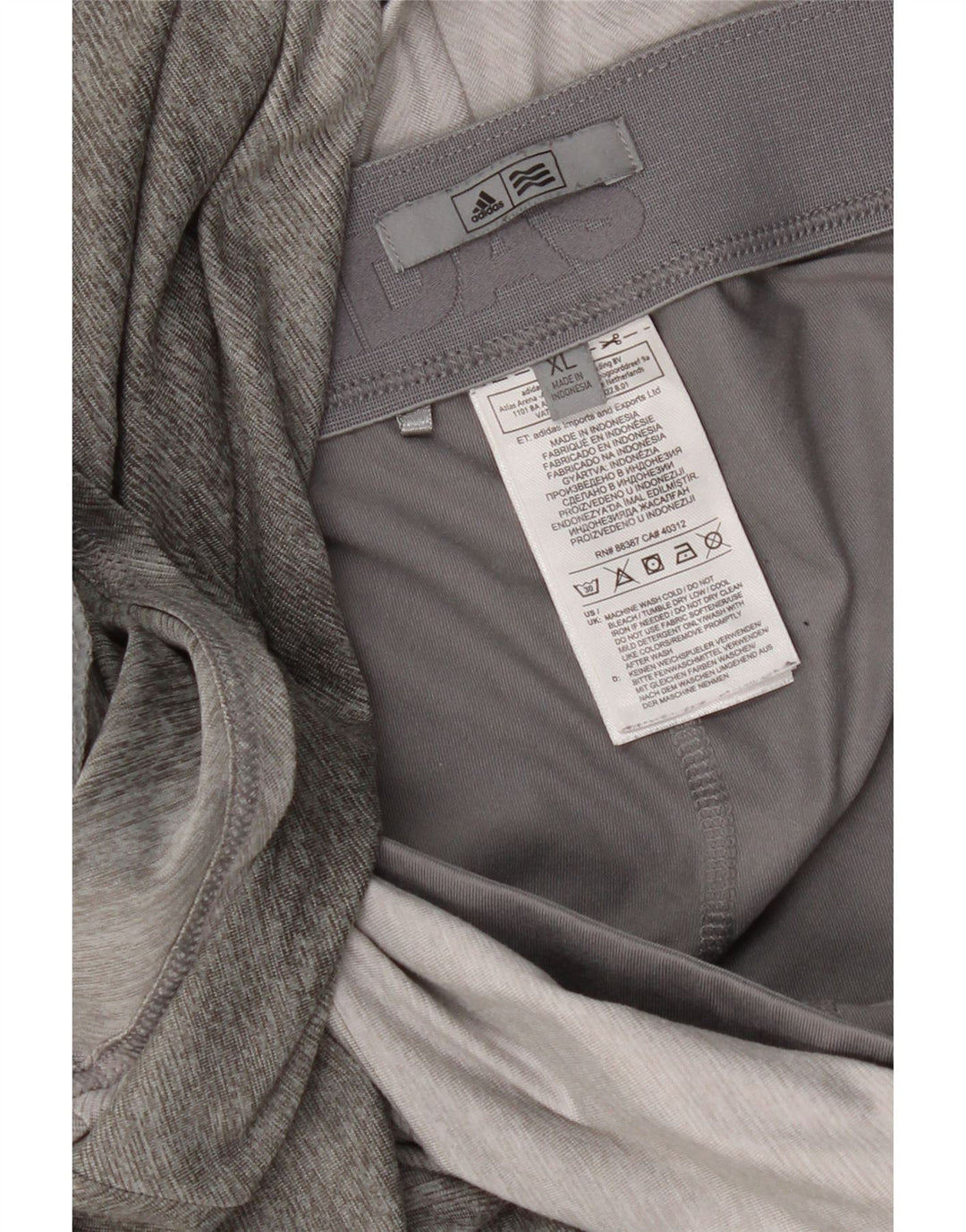 Falda pantalón Adidas para mujer UK 40 XL Gris Chevron Poliéster