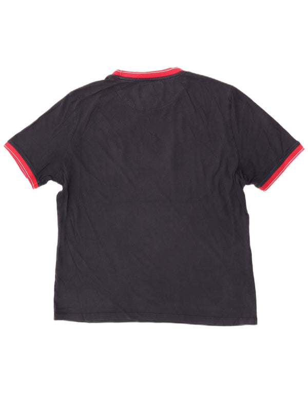 Lyle & Scott Camiseta gráfica de ajuste relajado para hombre Top grande de algodón azul marino