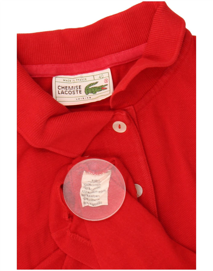 Polo Lacoste Sin Mangas Para Mujer Talla 40 Algodón Rojo Mediano