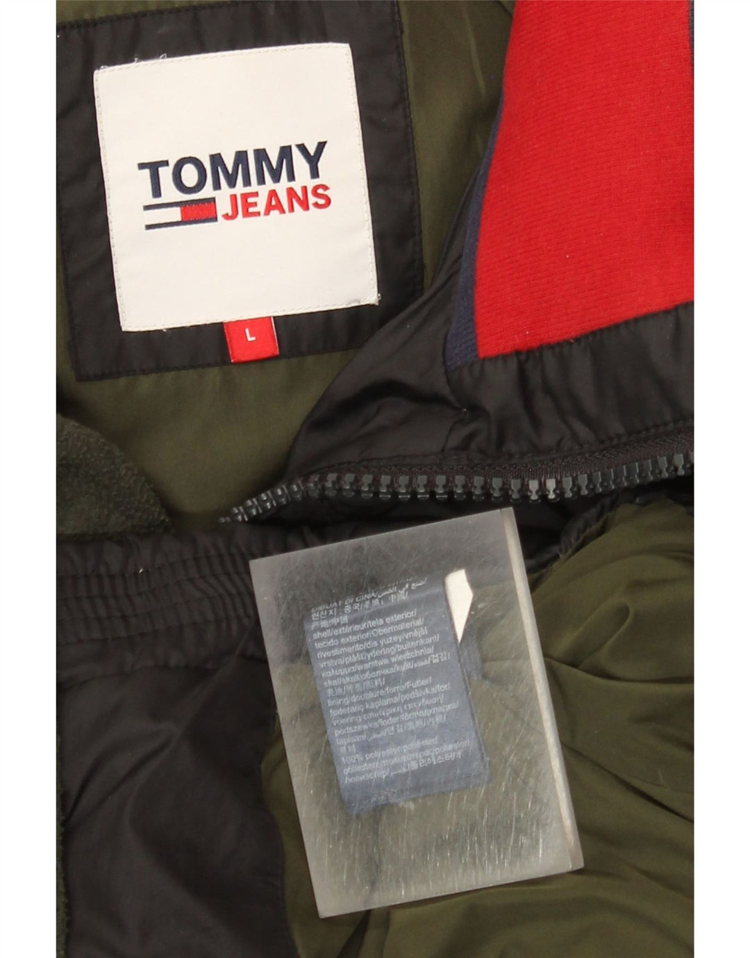 Tommy Hilfiger Chaqueta acolchada para hombre UK 40 Grande Poliéster negro
