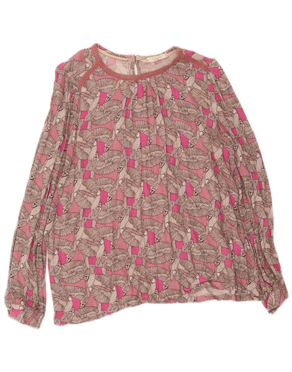 Blusa con estampado abstracto para mujer de White Stuff, talla 40, color rosa medio