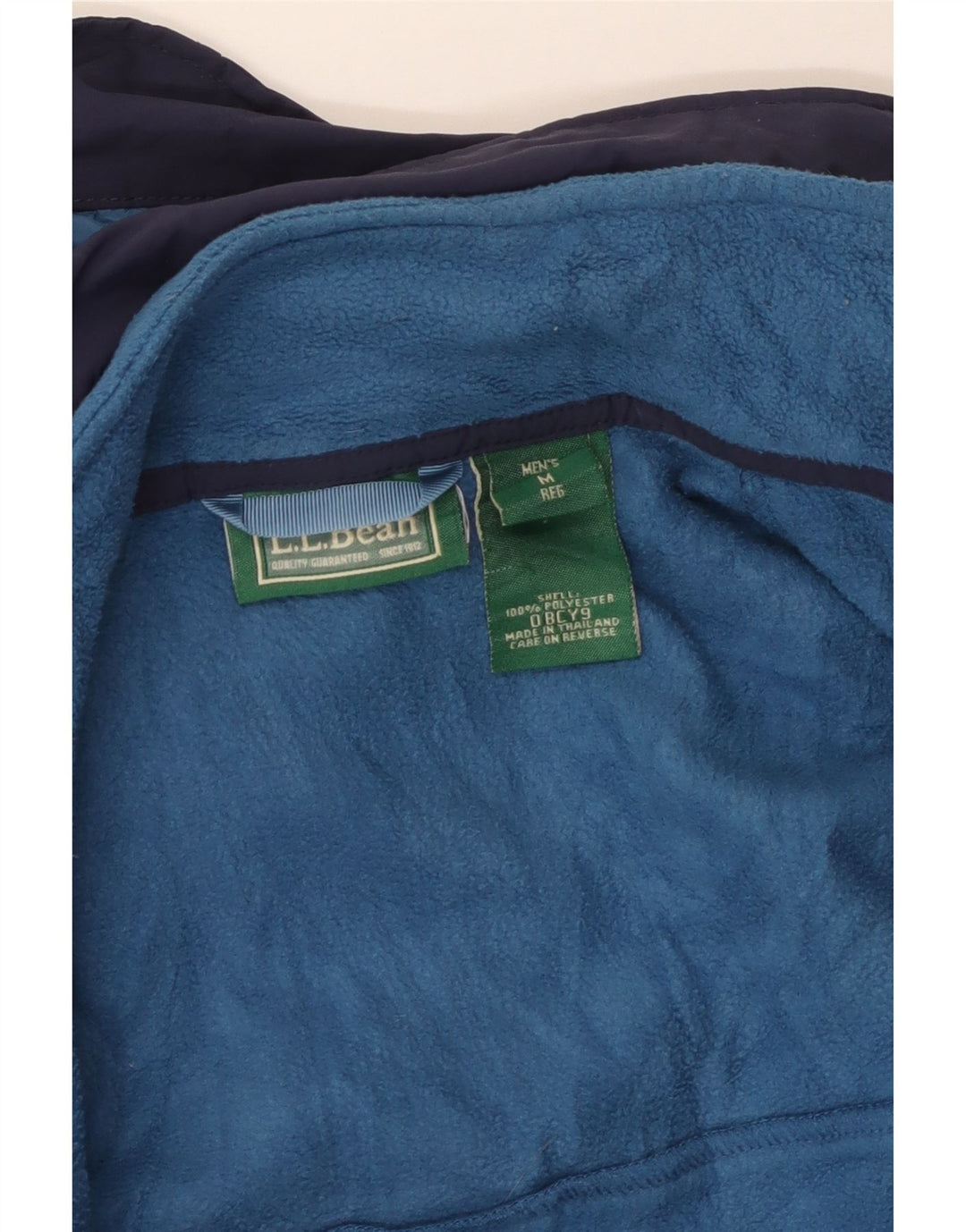 L.L.Bean Chaqueta cortavientos con capucha para hombre UK 38 Mediano Azul marino Poliéster